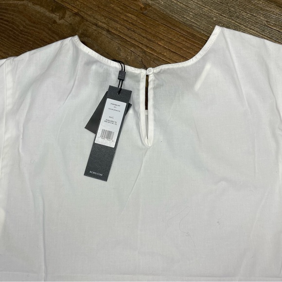 New ~ BCBGMaxAzria STRONG SHOULDER CREW NECK TOP Size L - Picture 13 of 15